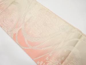 アンティーク　組紐に花模様織り出し袋帯（材料）